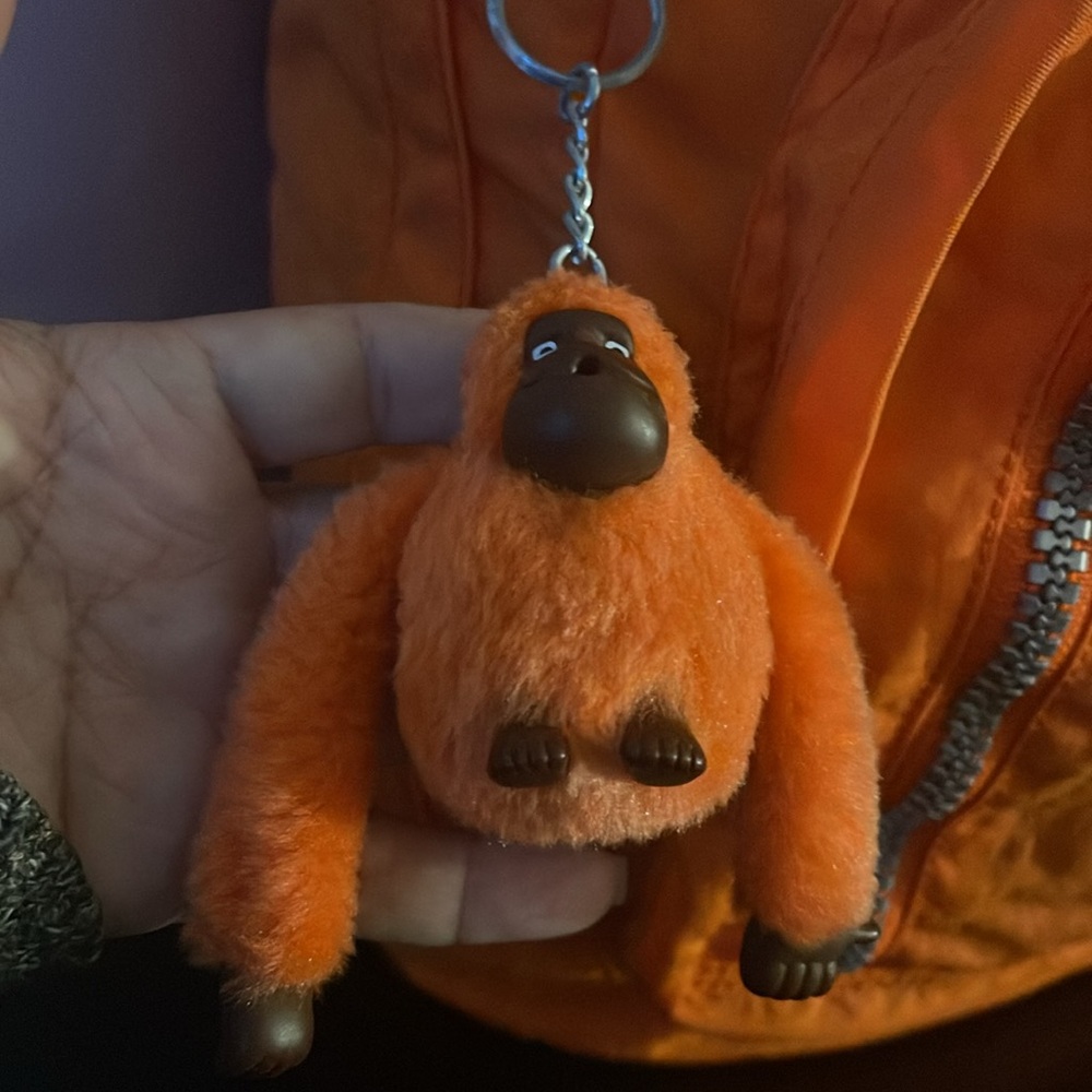 Kipling Expandable Backpack Bright Orange Very Cl… - image 3